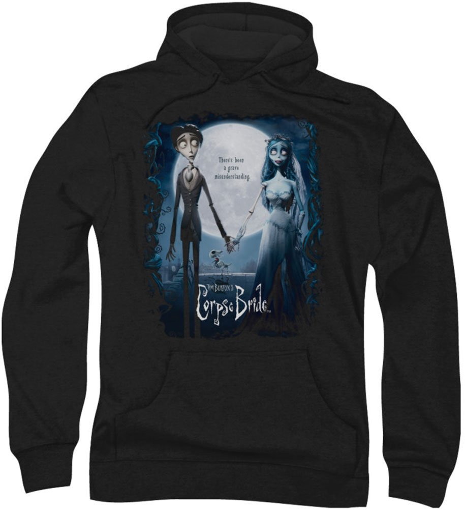Corpse Bride Men's Hoodie with Poster - Gothic Fashion for Halloween & Cosplay | Trendy Streetwear for Fans & Collectors