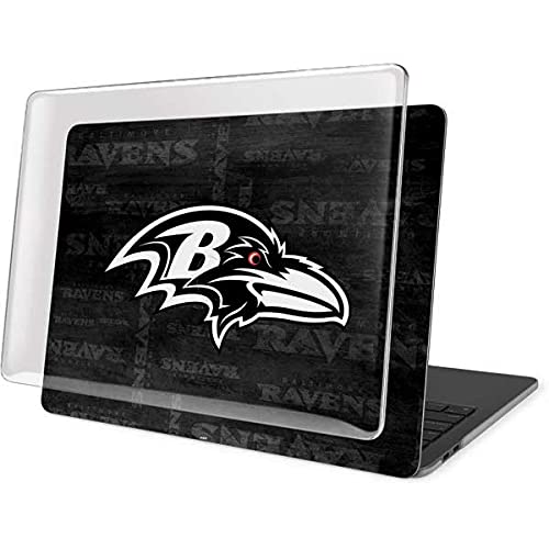 Official NFL Baltimore Ravens Black & White MacBook Pro 15in Case (2016-2019) - Protective Skin Cover Compatible with MacBook Pro 15