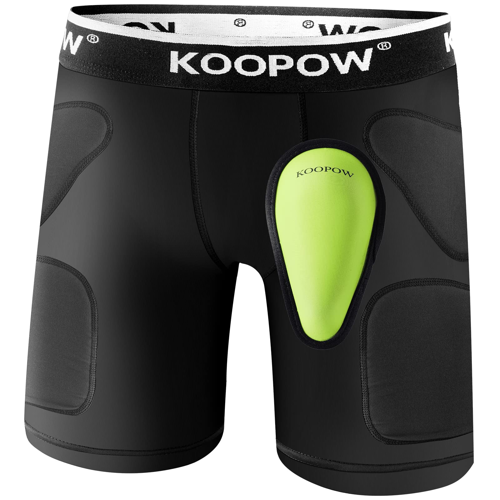 KOOPOW Youth Boys Padded Sliding Shorts with Soft Protective Athletic Cup - Baseball Football Lacrosse Protective Gear for Kids - Perfect for Training, Games & Sports Safety