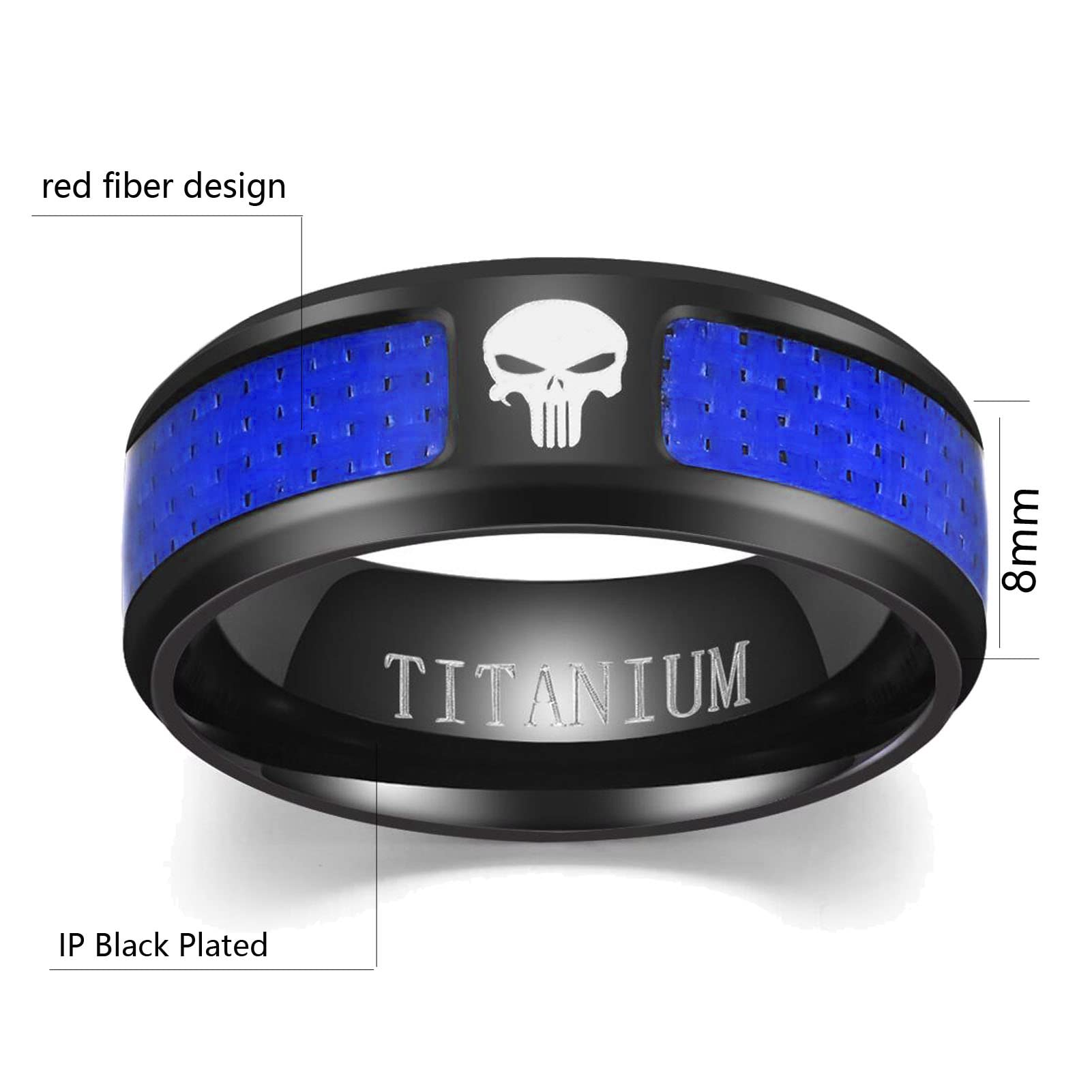 Gothic Skull Couple Rings for Men & Women - AAA Red CZ Punk Wedding Bands | Gothic Jewelry for Weddings, Anniversaries & Alternative Fashion