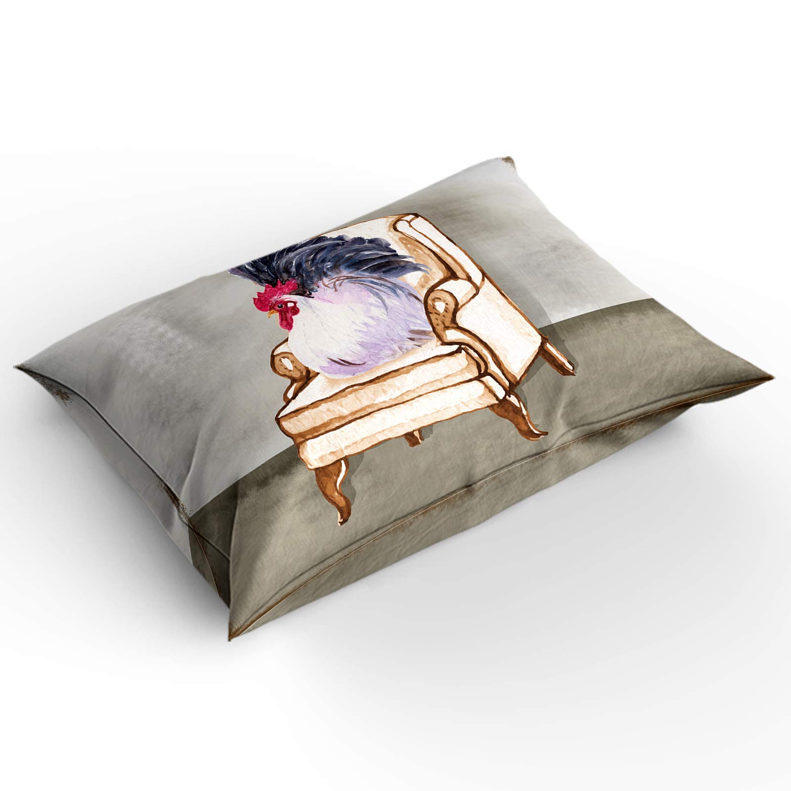 4-Piece Lightweight Microfiber Duvet Cover Set with Chicken Print - Soft Full Comforter Cover for Adults & Teens - Retro Style Bedding for Cozy Bedroom Decor - Perfect for Home, Dorm, and Guest Room Use