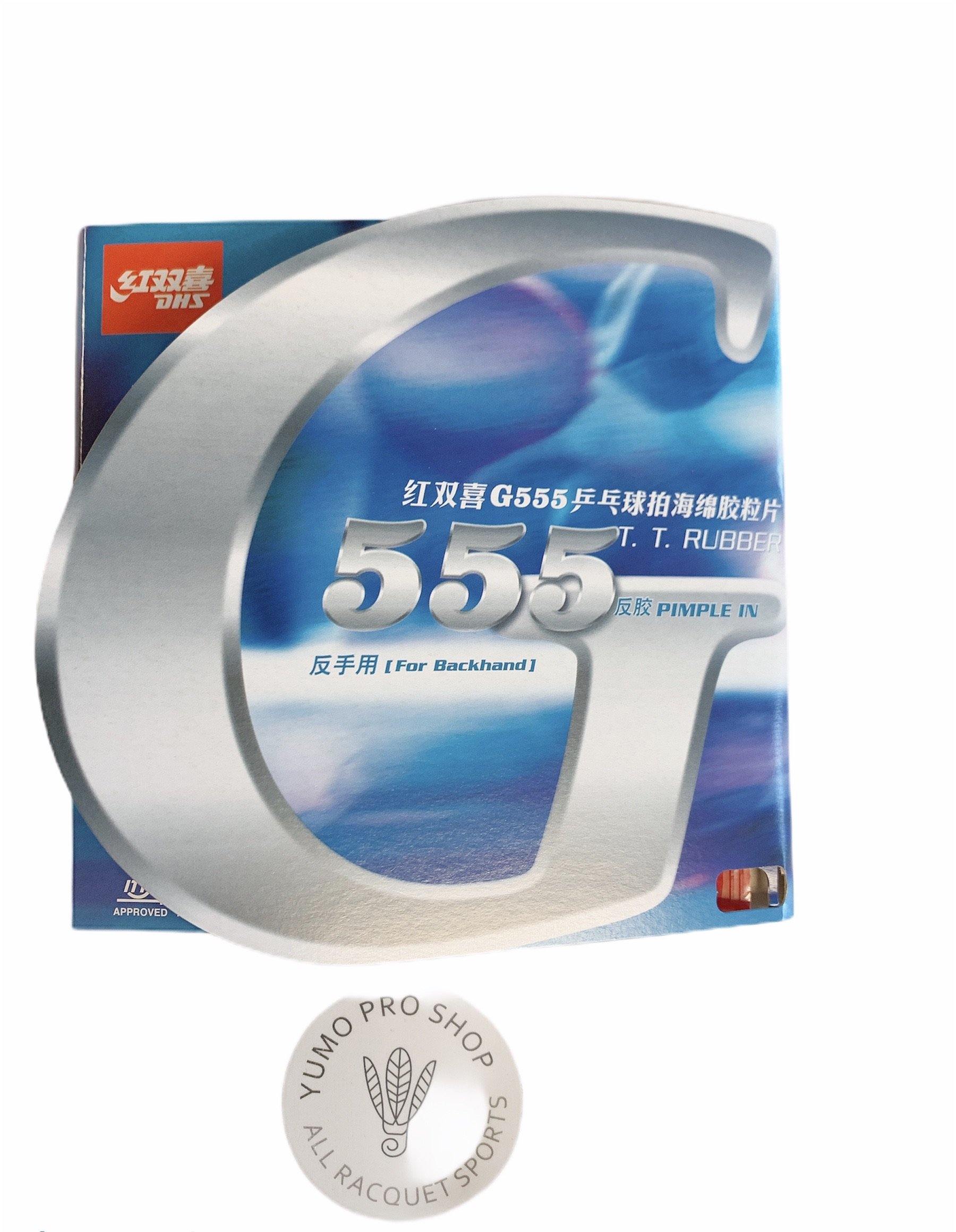 DHS G555 Table Tennis Rubber with Pimple-in Technology - Perfect for Competitive Play and Training Sessions