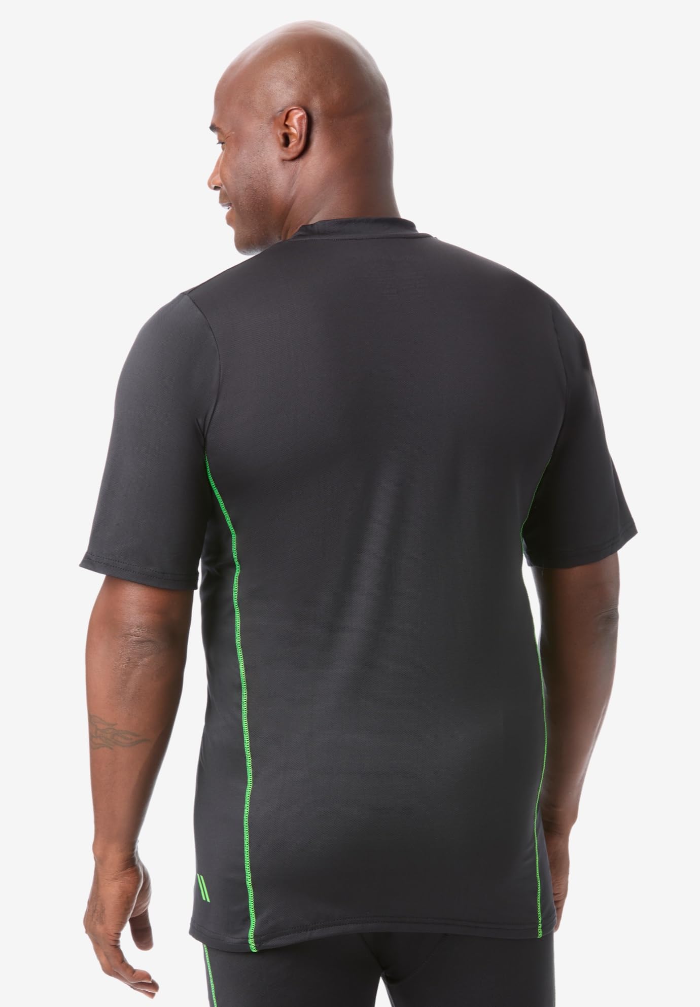 KingSize Men's Big & Tall Performance Crewneck Undershirt 2-Pack - Moisture Wicking Breathable Shirts for Workout & Everyday Wear