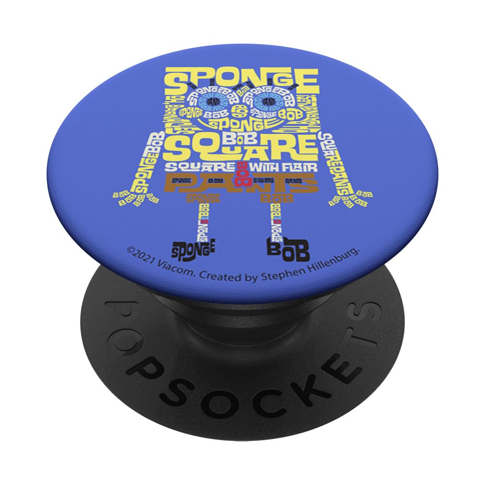 SpongeBob SquarePants PopSockets PopGrip - Swappable Phone Grip & Stand for iPhone, Samsung & Smartphones - Perfect for Watching Videos, Taking Selfies & Secure Phone Handling