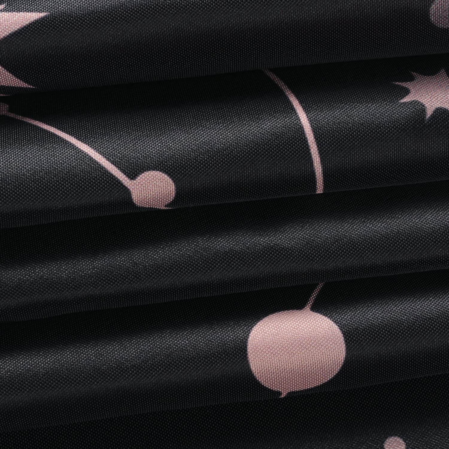 RosieLily Black Moon Phase Shower Curtain - Galaxy Constellation Bathroom Decor with Sun & Moon Design, 72x72 Inch Waterproof Fabric with 12 Hooks - Perfect for Astrology Lovers' Bathroom, Spa or Dorm Room Decor