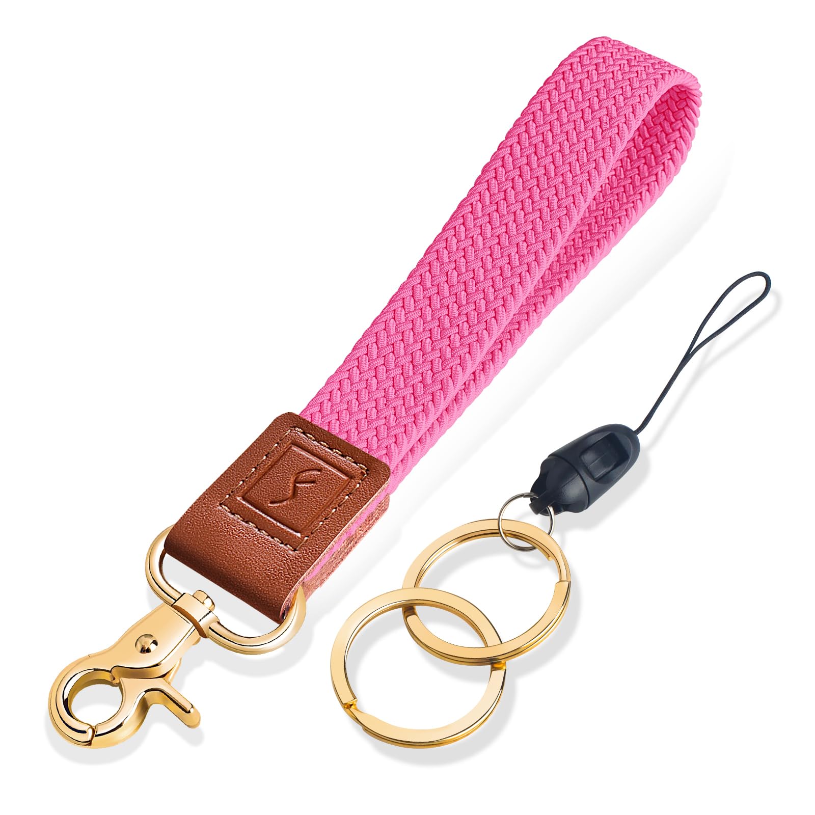 Stretchy Wrist Keychain for Keys - Pink | Car, Phone, Wallet Holder