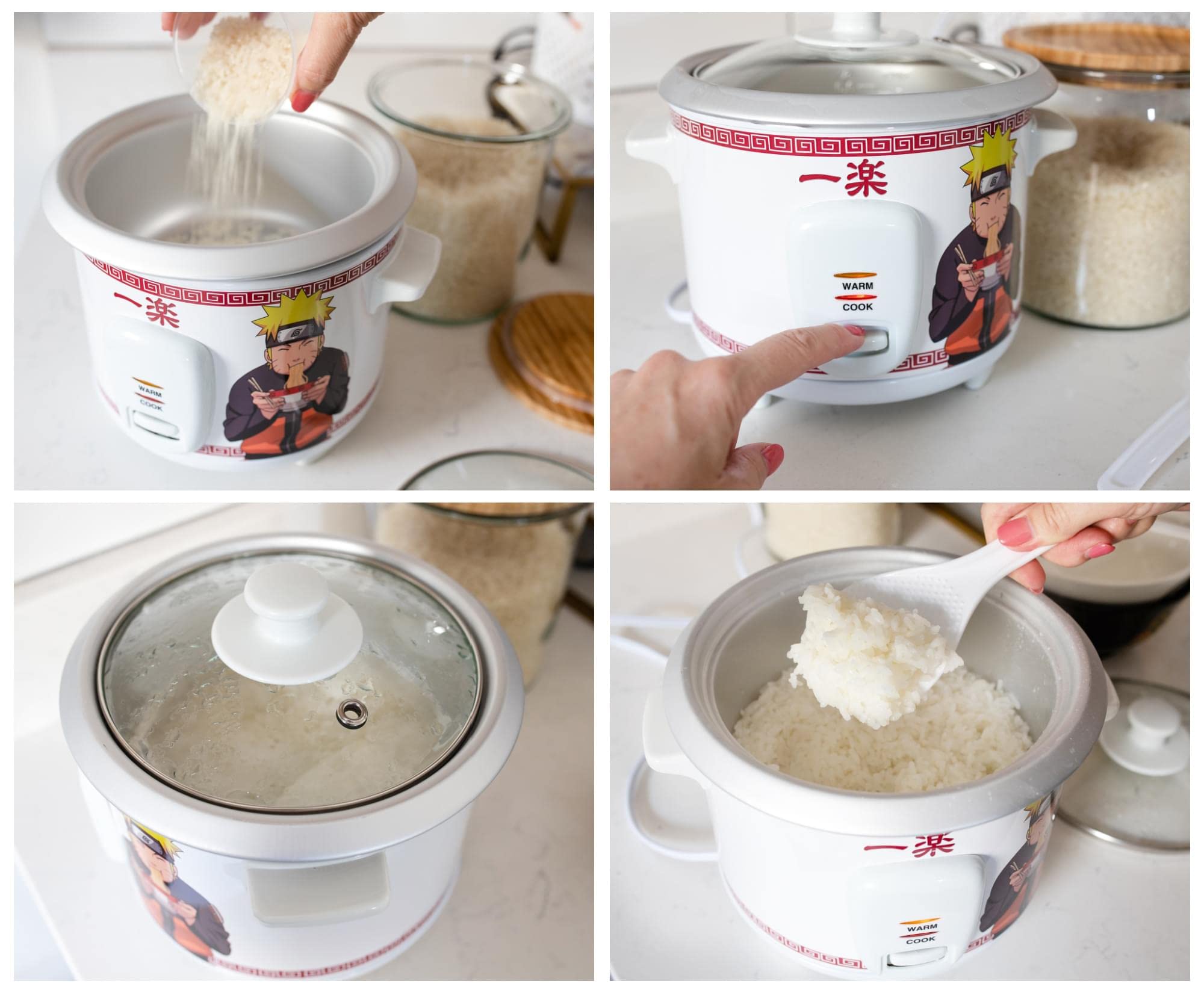 Naruto Shippuden Ichiraku Ramen Automatic Rice Cooker & Warmer | 24oz Multi-Functional Food Steamer for White Rice, Brown Rice & Quinoa | Perfect Anime Manga Gift & Collectible for Fans | Ideal for Home, Office & Dorm Use