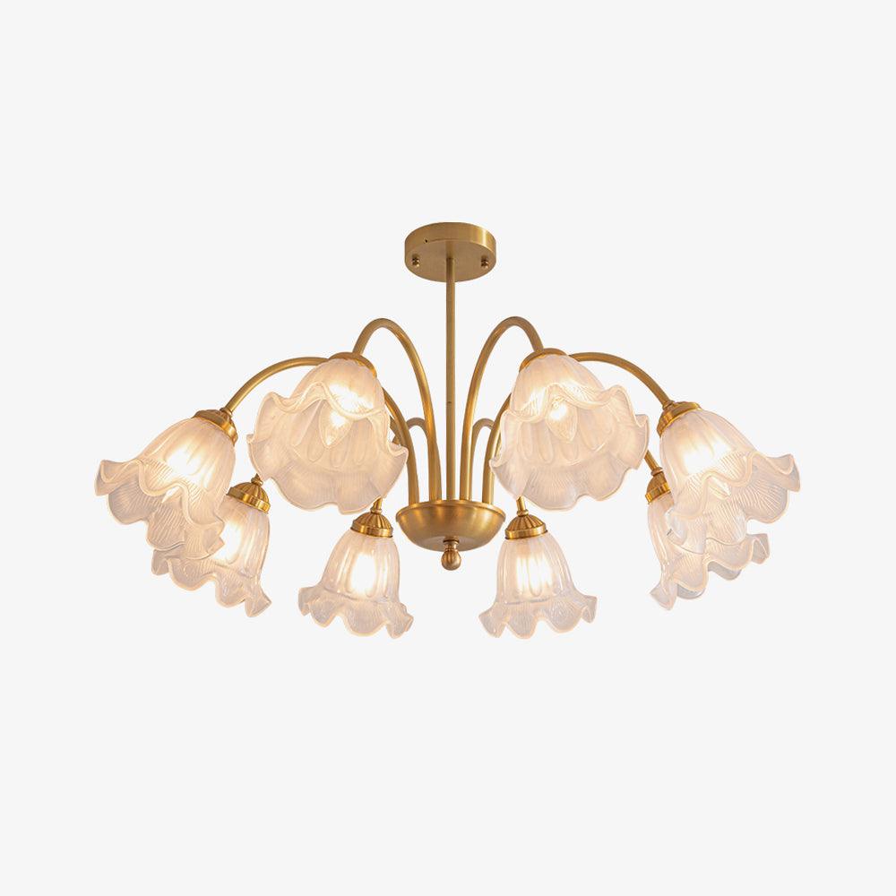 Elegant Lily Chandelier - Crystal Flower Ceiling Light Fixture for Dining Room, Bedroom & Living Room Decor | Perfect for Wedding, Home & Office Lighting