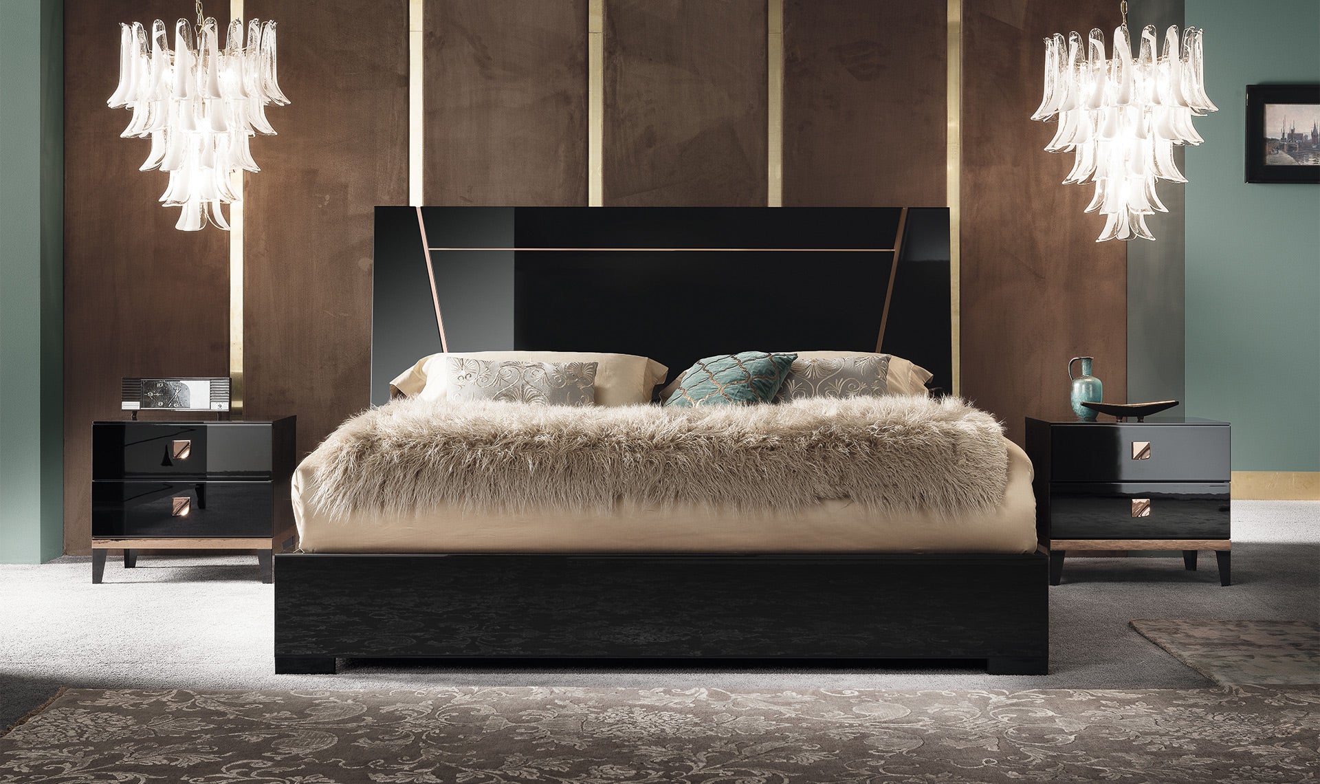 ALF Mont Noir Bedroom Furniture Set - Modern Bed Frame, Nightstand & Dresser for Stylish Home Decor | Perfect for Master Bedroom, Guest Room & Apartment Living