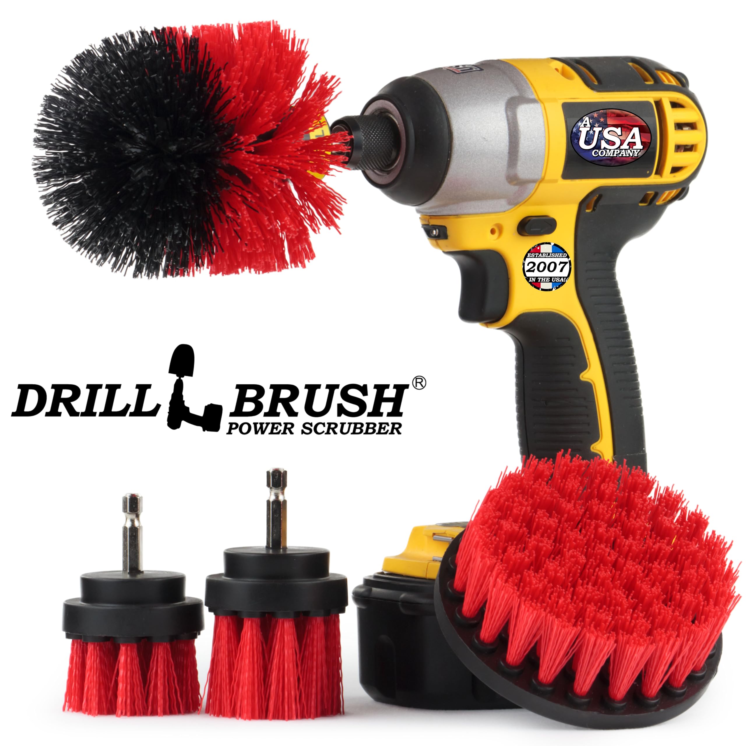 **Outdoor Cleaning Brush Set for Fountain, Patio, Fire Pit, Concrete & Grout – Heavy-Duty Scrub Brush for Granite, Headstone & Garden Statues – Perfect for Home, Yard & Restoration Projects**