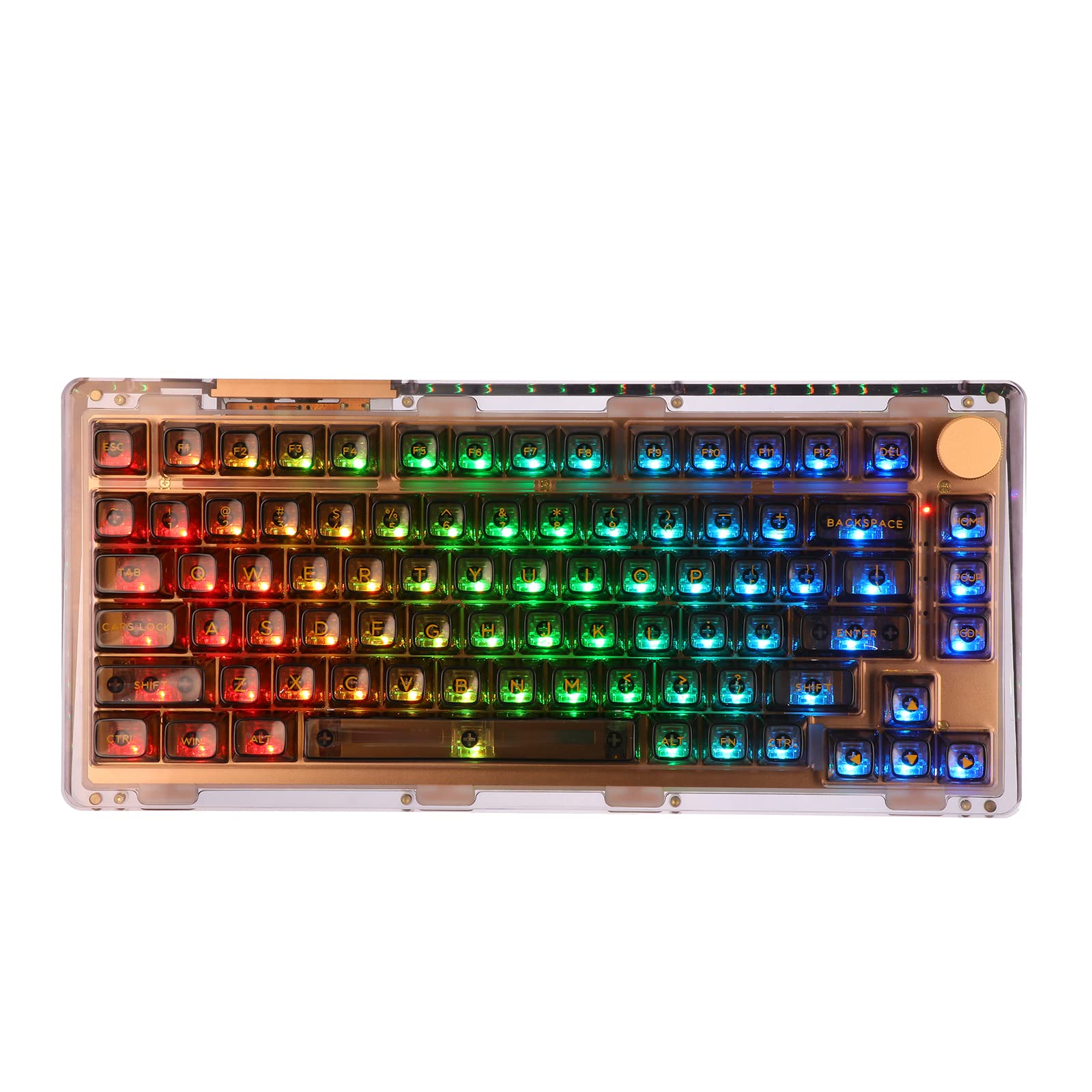 KiiBoom Phantom 81 75% Hot Swappable Gasket-Mounted Mechanical Keyboard - Wireless Bluetooth 5.0/2.4GHz/USB-C Wired Gaming Keyboard with South-Facing RGB Backlit, 4000mAh Battery for Windows/Mac (Black) | Perfect for Gaming, Typing & Office Work