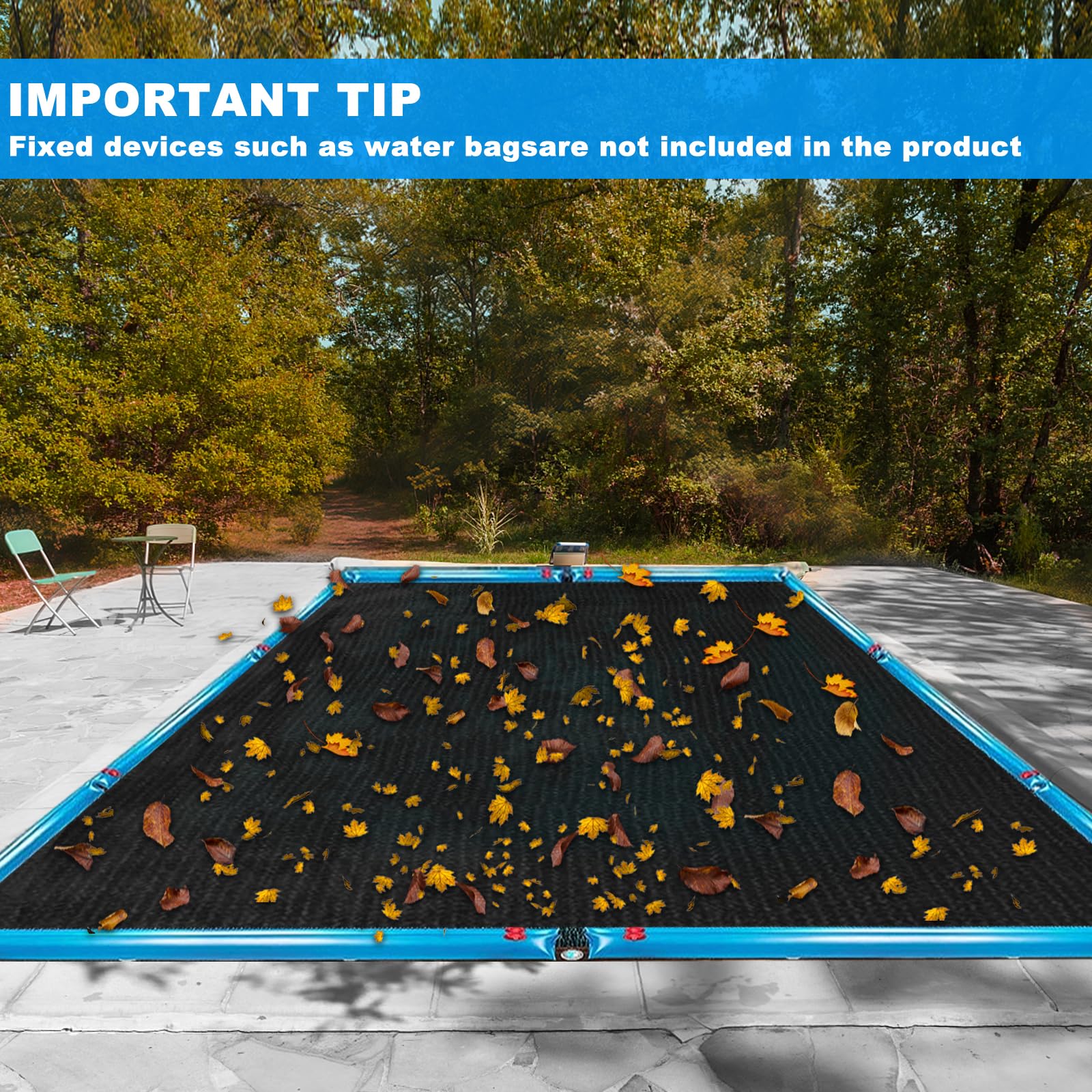 **20 x 40FT Pool Leaf Net Cover - Fine Mesh Rectangle Swimming Pool Cover for Inground & Above Ground Pools | Durable Leaf Catcher & Sunshade for Winter & Year-Round Protection**    *(Use Case: Ideal for keeping leaves, debris, and sunlight out of your pool, extending pool life and reducing maintenance effort.)*
