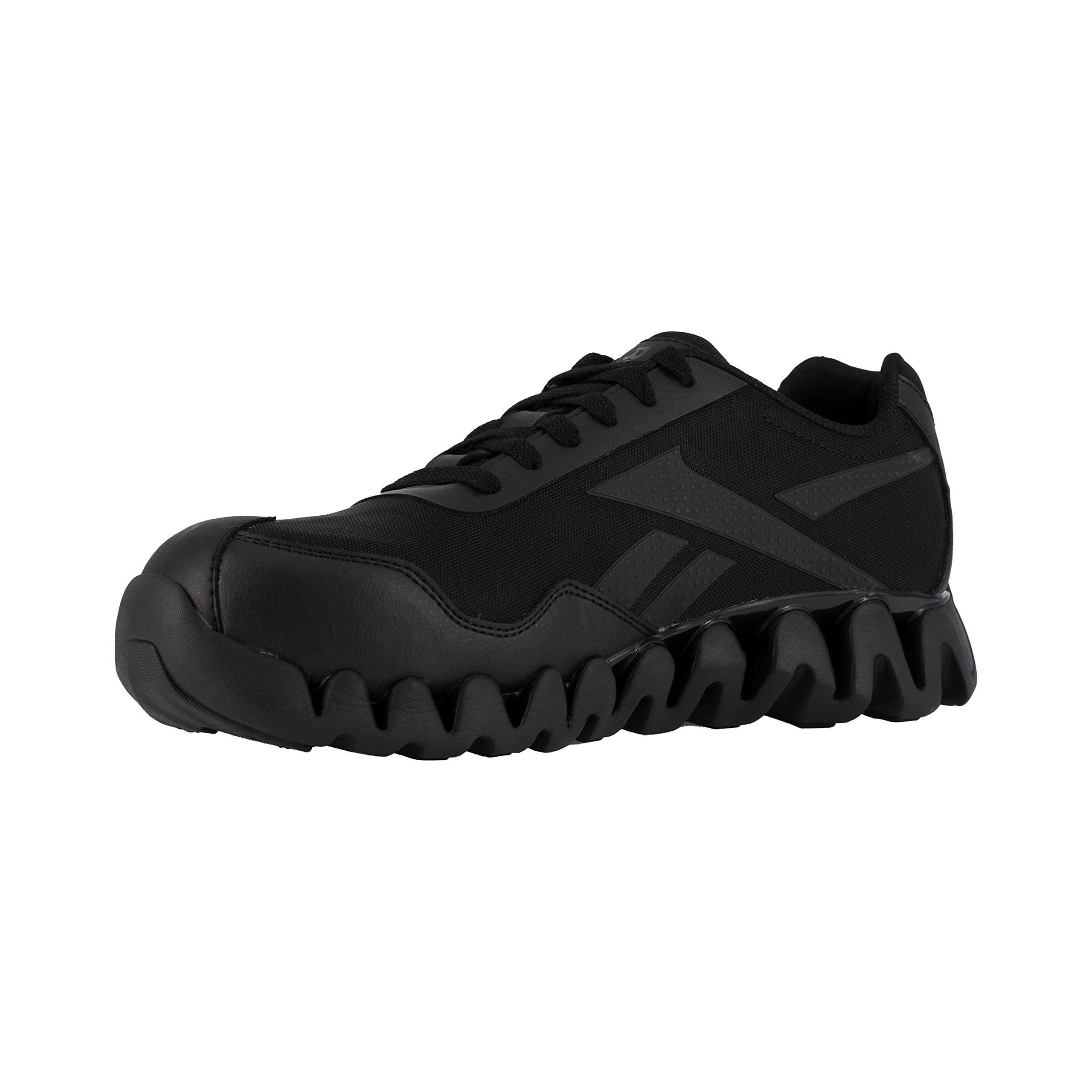 Reebok Men's Zip Pulse Athletic Work Safety Shoes - Black | Slip-Resistant & Comfortable for Construction, Warehouse & Casual Wear