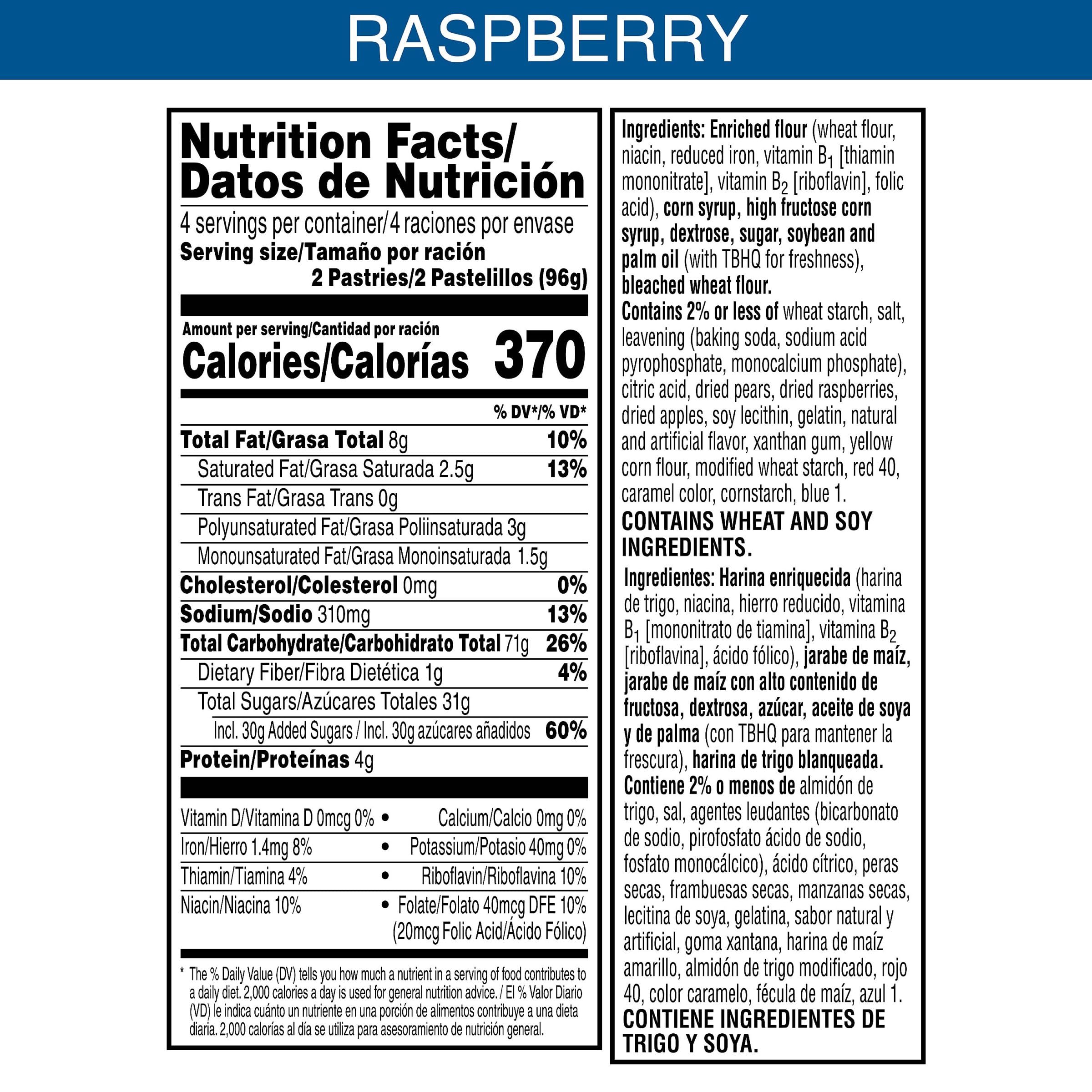 Frosted Raspberry Pop-Tarts Toaster Pastries - 13.5oz Box (8 Count) | Quick Breakfast, Kids Snacks & On-the-Go Treats for School, Office or Travel