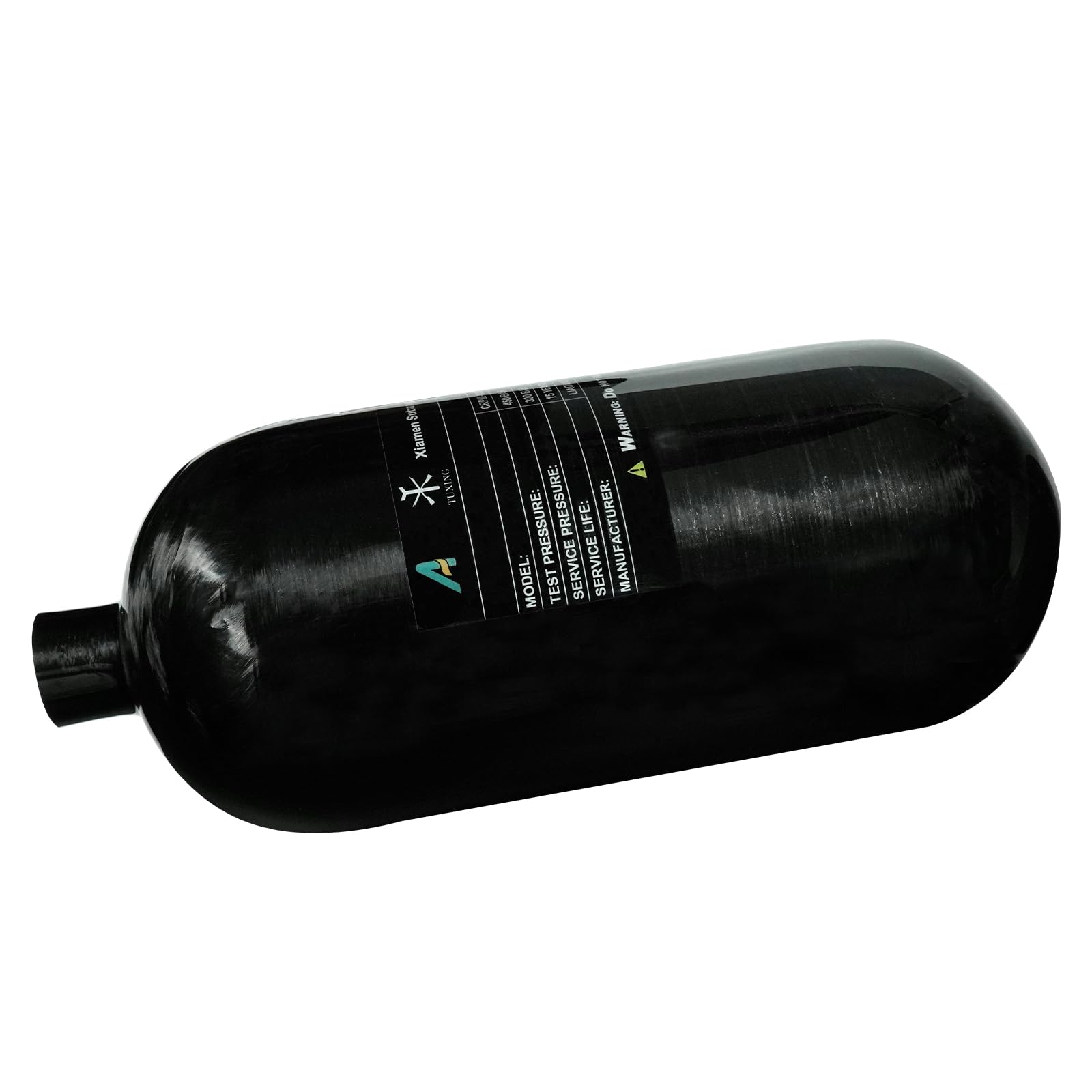 TUXING 4500psi High Pressure Composite Cylinder - 2.5L Carbon Fiber Scuba Diving Tank & PCP Paintball Air Tank (Empty) with M18x1.5 Thread - Perfect for Underwater Exploration, Airgun Refills, and Paintball Adventures