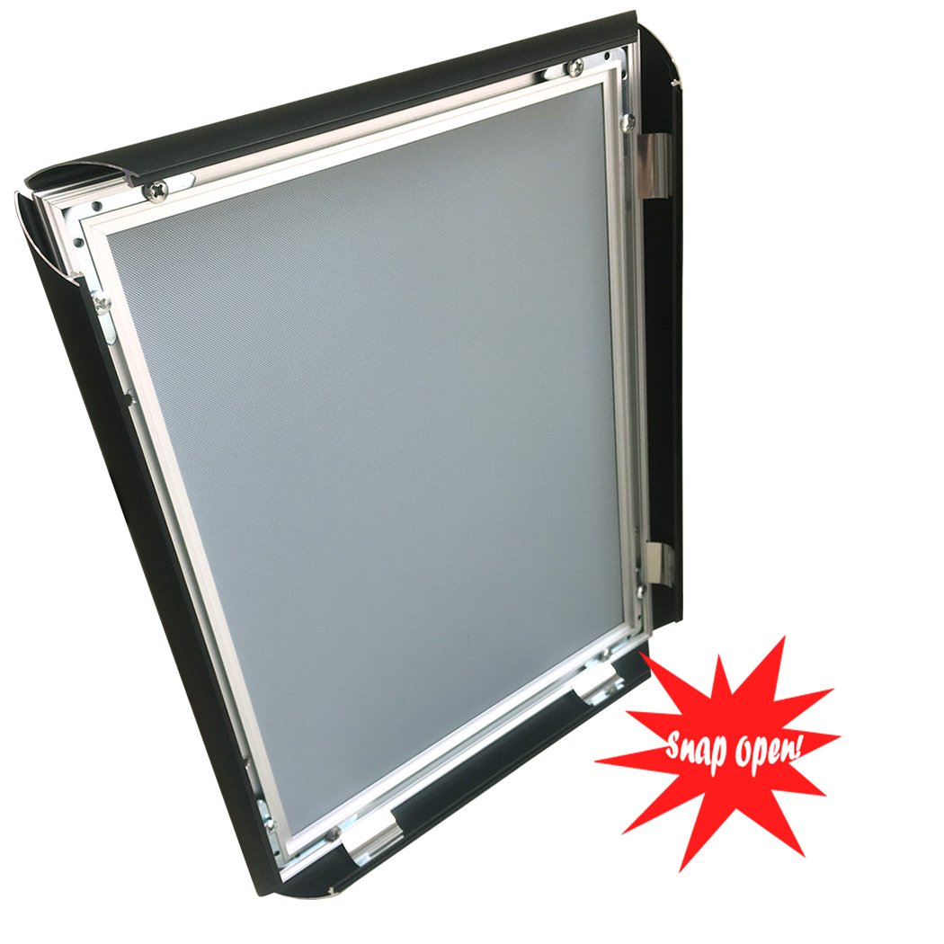 10 Pack HAITIAN Snap Poster Frame Display Unit - 8.5 x 11 Inch Front Loading Wall Mount Picture Frame - Matt Black, 1