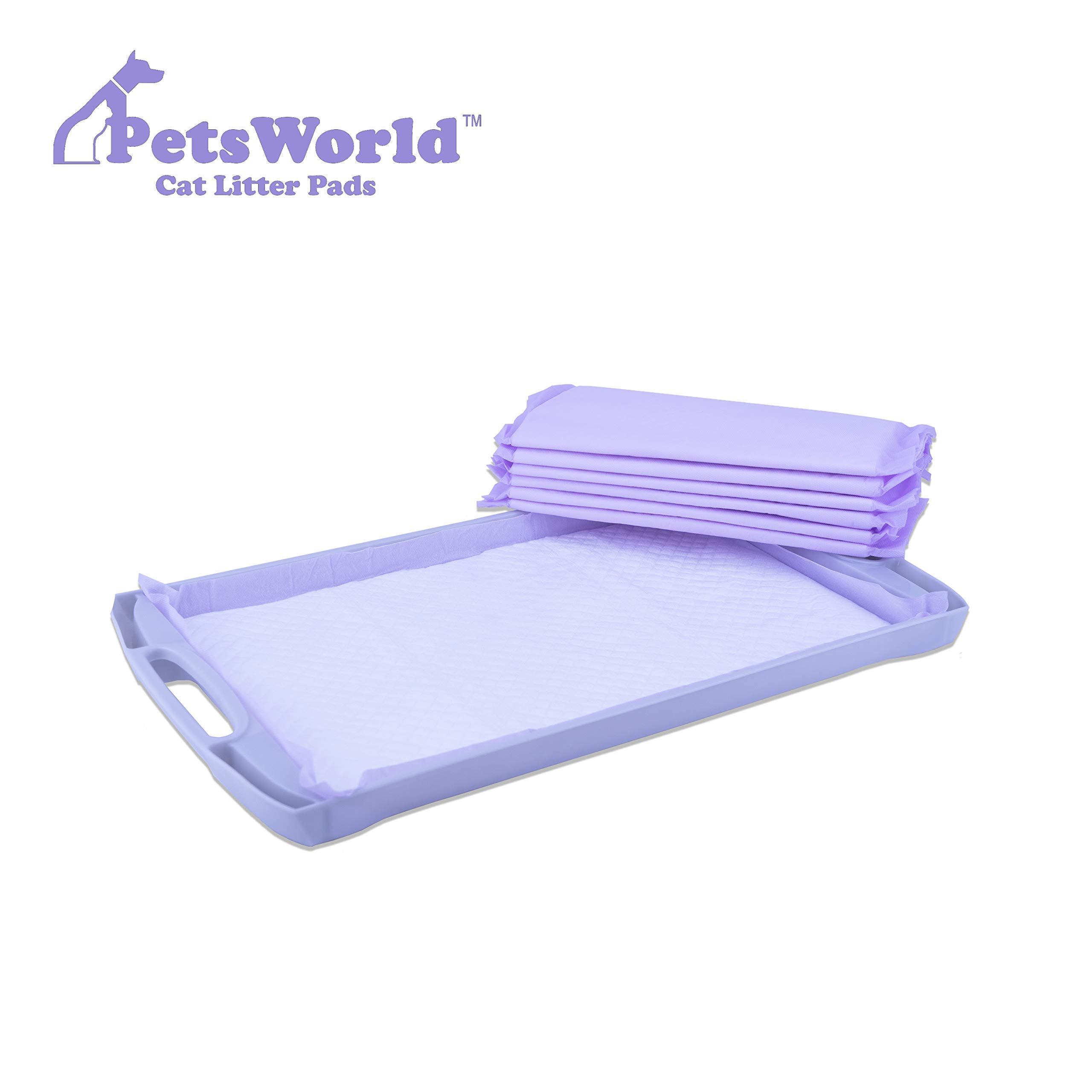 PETSWORLD Cat Pad Refills for Tidy Cats Breeze Litter System - 400 Pads | Super Absorbent & Odor Control | Perfect for Multi-Cat Homes & Small Spaces