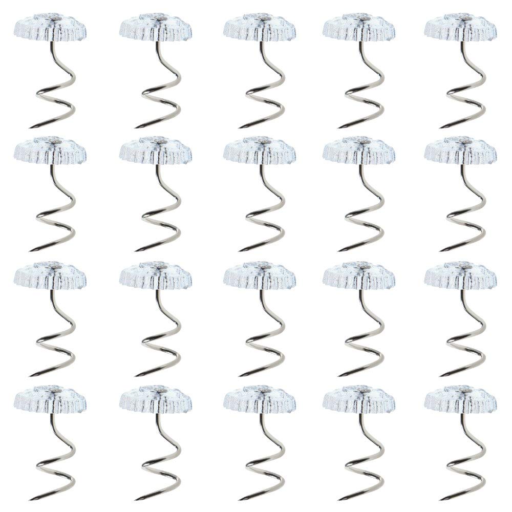50 Pcs Clear Plastic Twist Pins for Upholstery - Secure Slipcovers, Bedskirts, Drapes & Fabrics - Heavy Duty Bed Skirt Pins for Sewing, Home Decor & DIY Projects - Perfect for Furniture Protection & Fabric Arrangement