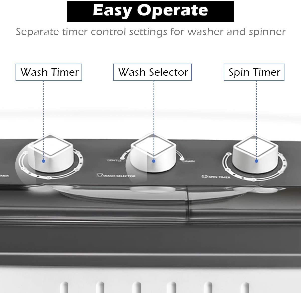 GO-12690OD High-Efficiency Front Load Washing Machine in Gray - Perfect for Apartments, Laundry Rooms & Small Spaces