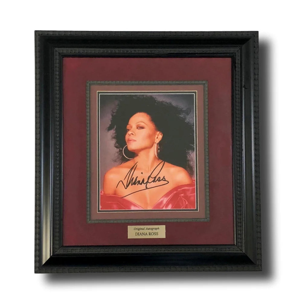 Diana Ross Signed 8x10 Photo with JSA COA - Framed Motown Autograph Memorabilia - Perfect for Music Collectors & Home Decor