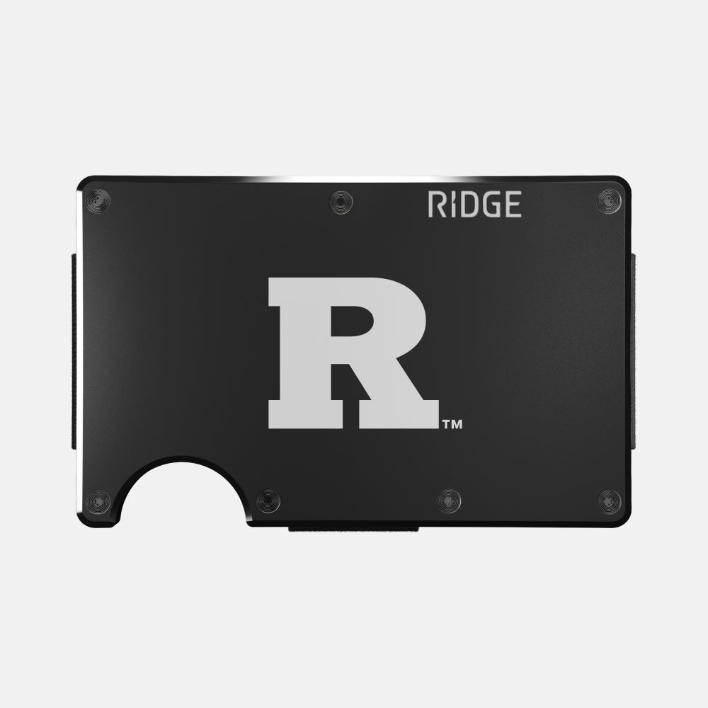 Ridge Wallet Slim Minimalist RFID Blocking Front Pocket Wallet for Men - Rutgers Scarlet Knights Team Design - Perfect for Everyday Carry, Travel, and Gifts