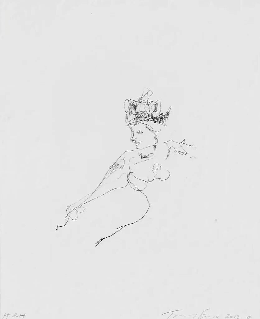 TRACEY EMIN HRH (QUEEN ELIZABETH) Art Print - Royal Portrait Wall Decor for Home & Office - Perfect for Art Collectors and British Monarchy Fans