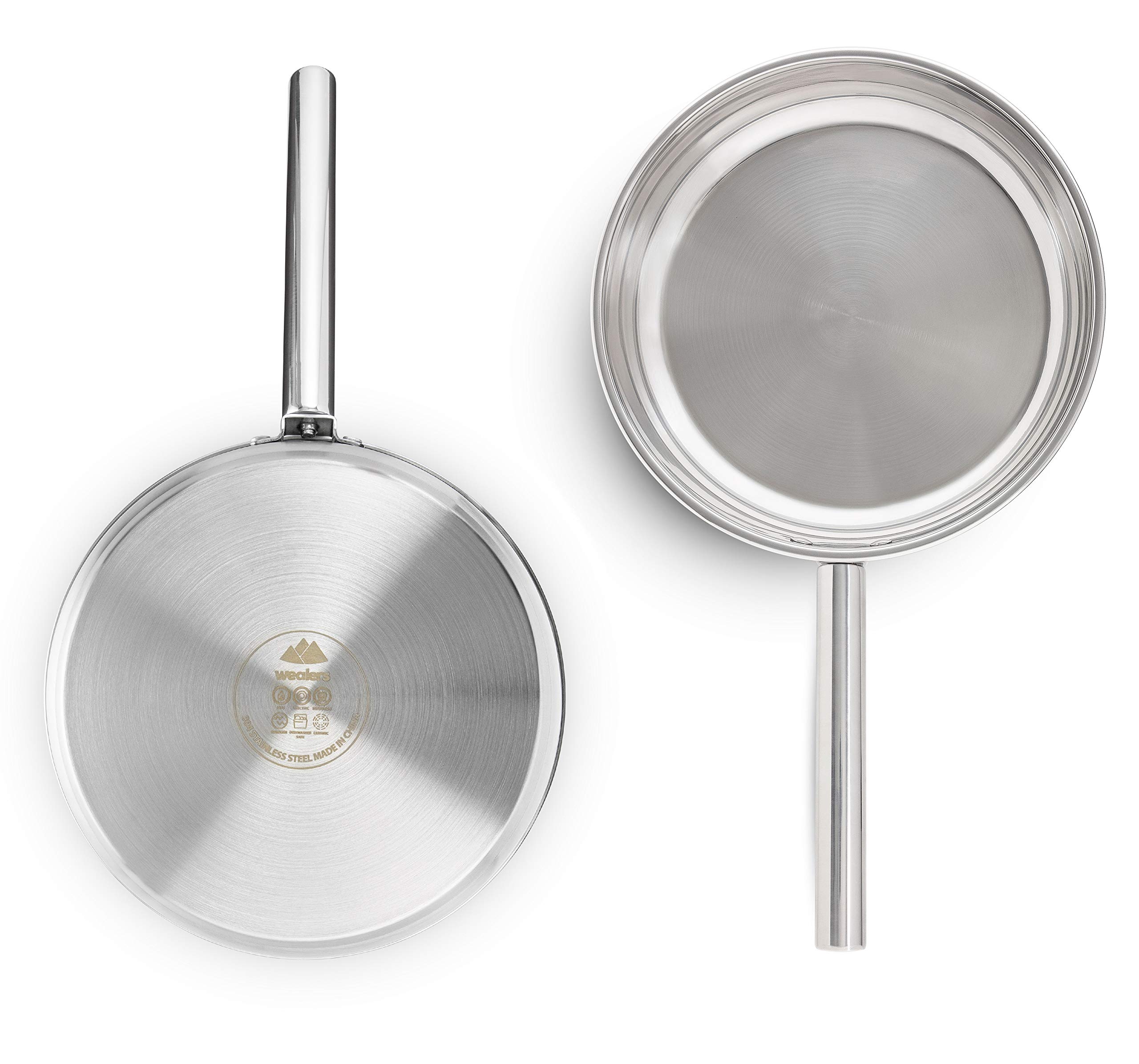 Premium 8-Piece Camping Cookware Set - 304 Stainless Steel Pots & Pans for Open Fire Cooking | Compact Outdoor Cooking Kit with Frying Pan, Steamer & Travel Tote Bag | Perfect for Camping, Hiking, RV Trips & Family Outdoor Adventures