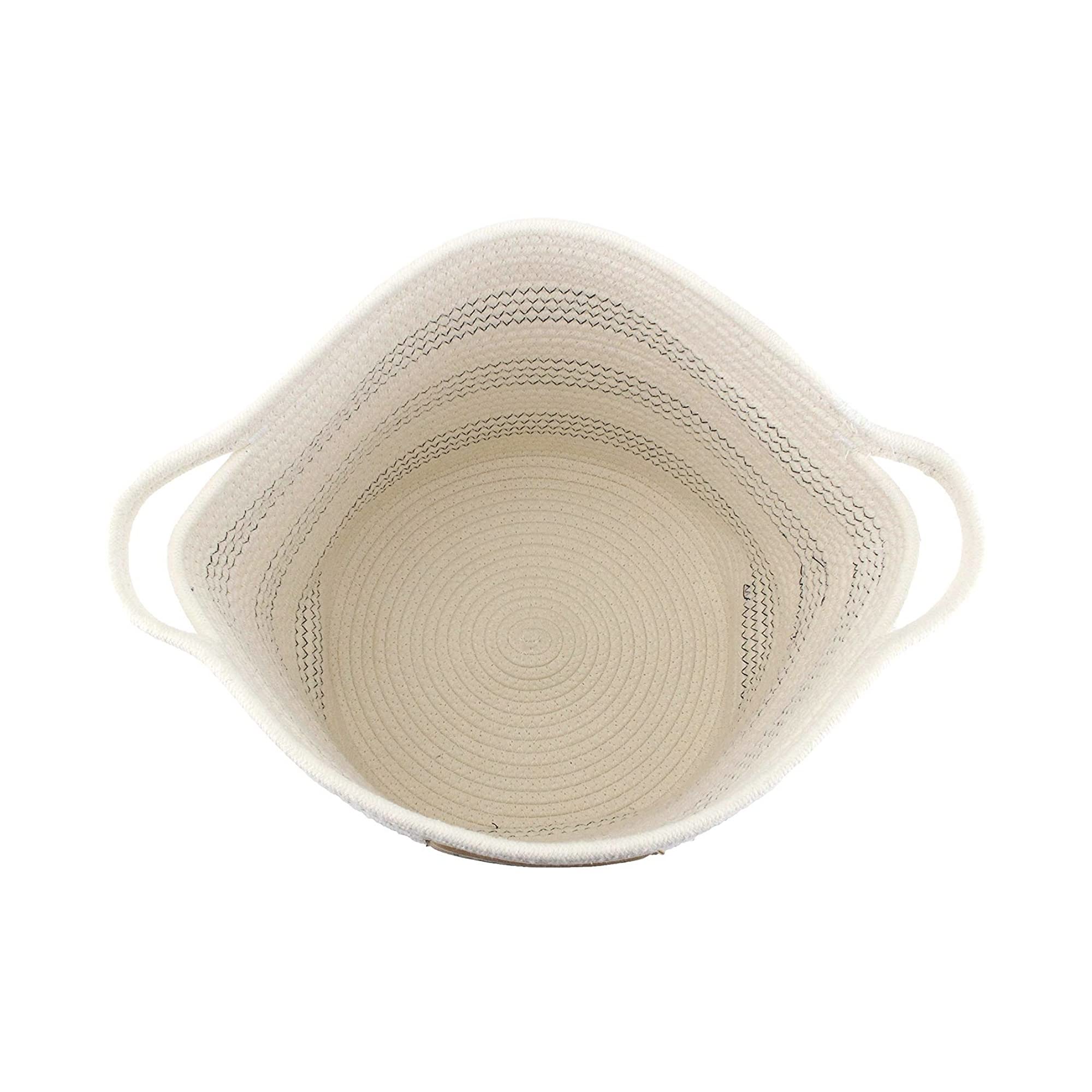 Midlee Large Cotton Rope Dog Toy Basket - Pet Storage Organizer Bin for Toys, Leashes & Accessories | Perfect for Living Room, Bedroom & Pet Play Areas