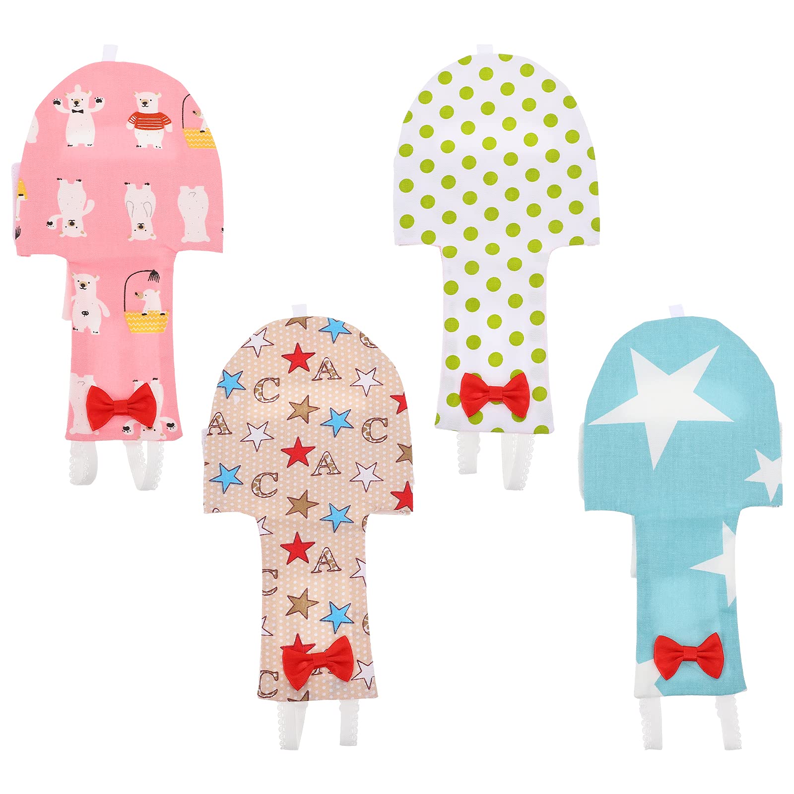 4pcs Washable Bird Diapers for Parrots & Parakeets - Reusable Bird Pants with Printing Design - Pet Supplies for Cockatiels, Lovebirds - Perfect for Outdoor Travel & Home Use