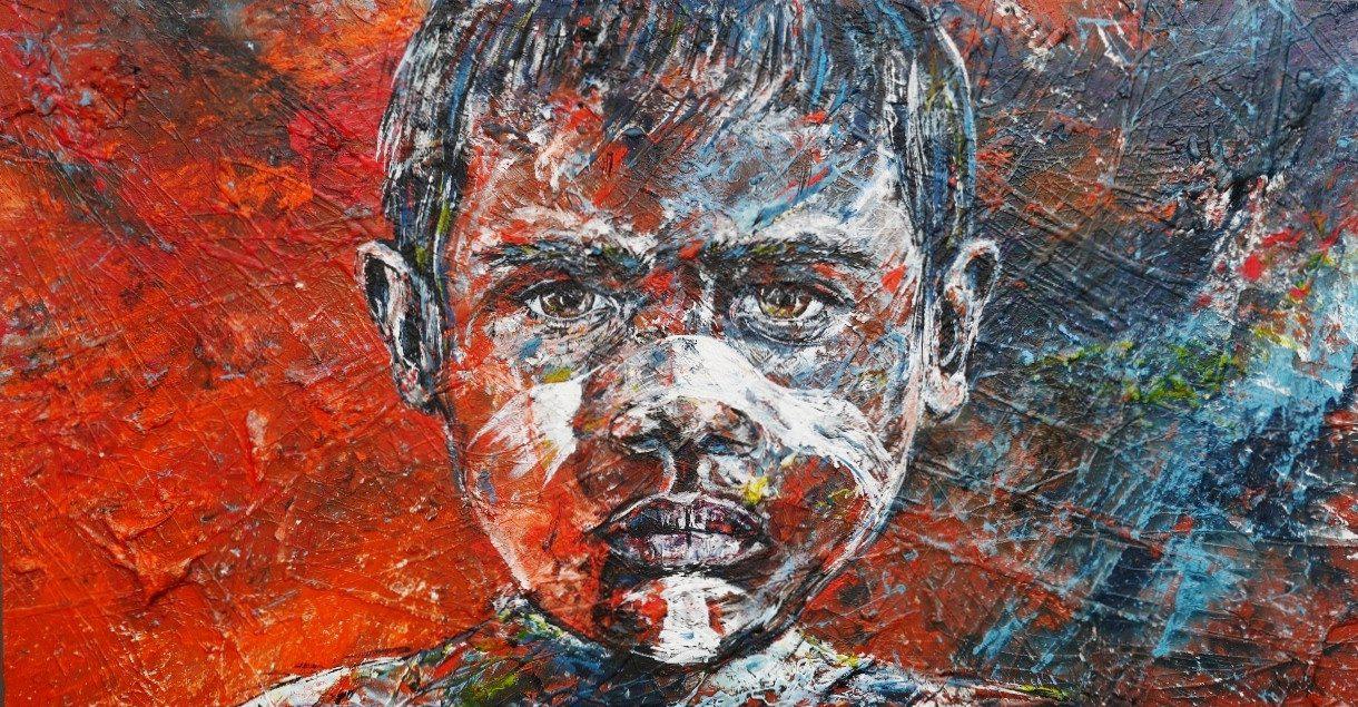 Abstract Realism Aboriginal Warrior Art Print - Unique Indigenous Wall Decor for Home & Office - Perfect for Living Room, Bedroom, or Gallery Display