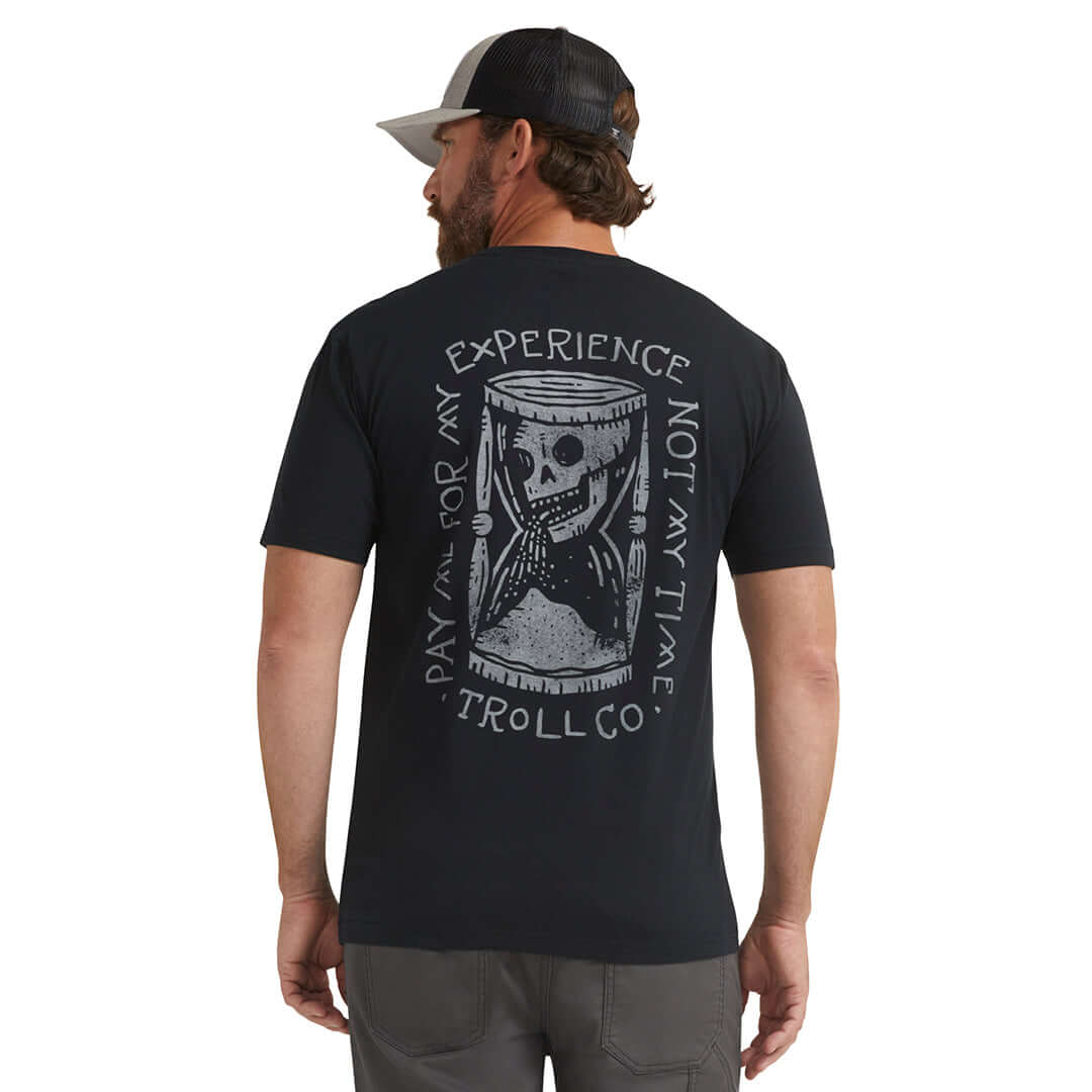 Men's Pay Time Graphic T-Shirt - Black Cotton Tee for Casual Wear & Street Style