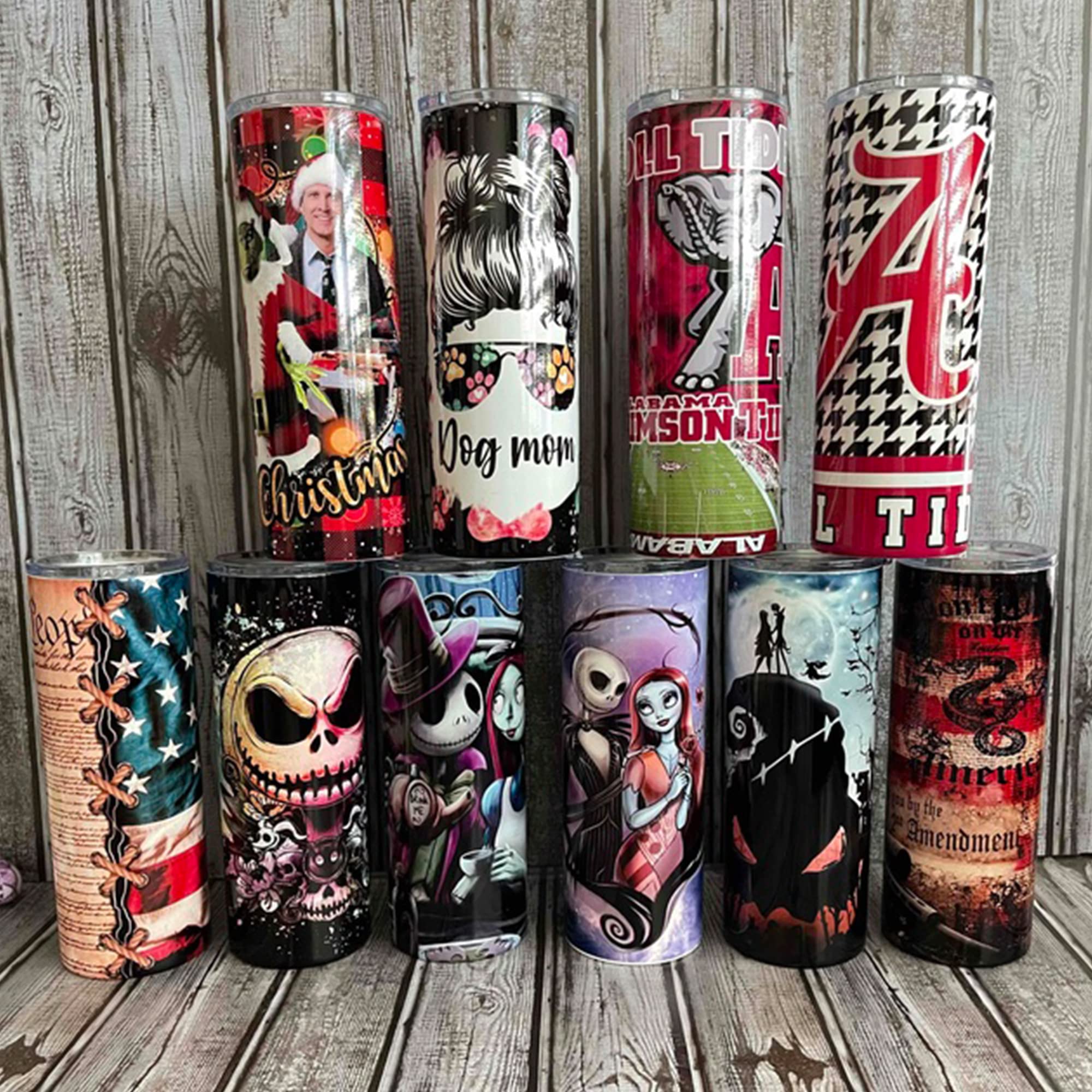 25 Pack 20OZ Sublimation Tumblers - Double Wall Vacuum Insulated Stainless Steel Cups with Straw, Polymer Coating for Heat Transfer - Perfect for Custom Drinkware, Promotional Gifts & Personalized Crafts