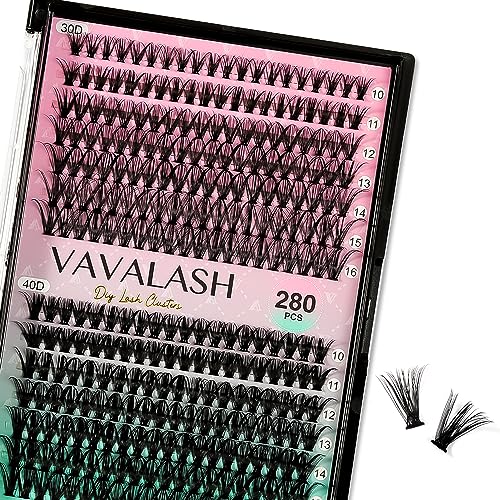 VAVALASH DIY Faux Mink Silk Lash Clusters - 30D & 40D Mix (0.07mm, 10-16mm) for Natural & Full Eyelash Extensions at Home | Perfect for Daily Wear, Special Occasions & Professional Makeup Looks