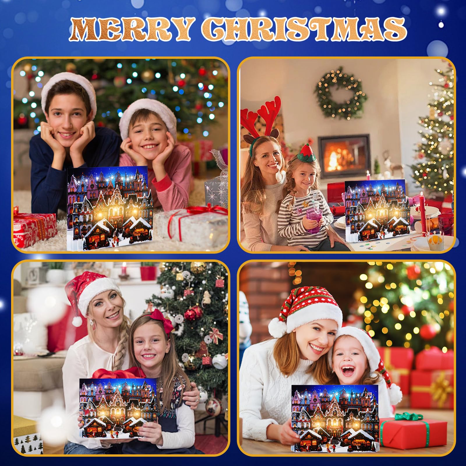 Christmas Pop Up Cards for Kids - Musical Greeting Cards with Lights & Songs - Holiday New Year Gift - Perfect for Classroom Exchanges, Stocking Stuffers & Family Celebrations