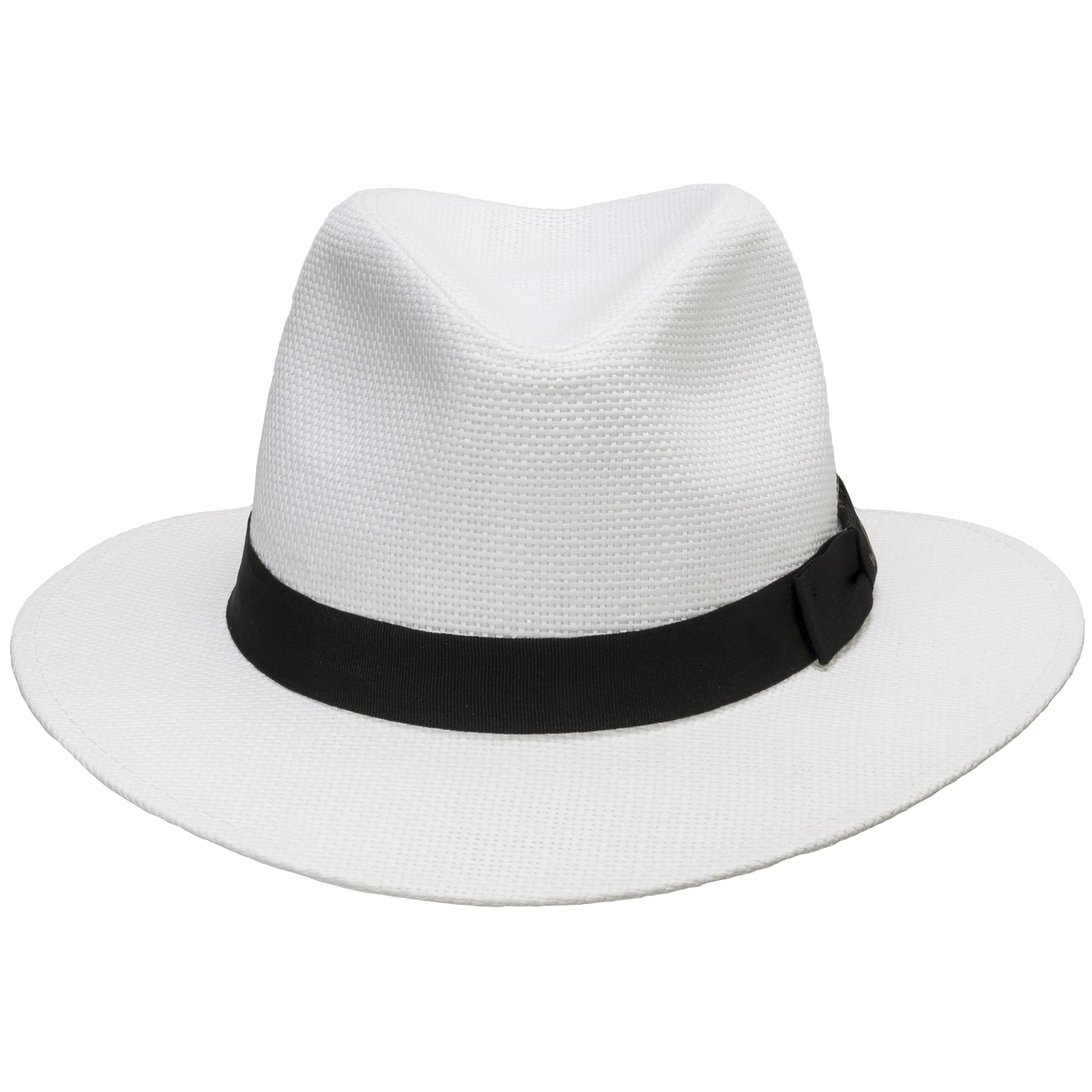 Stylish Trilby Straw Fedora Panama Hat for Men & Women - Summer Sun Protection, Outdoor Beach & Party Fashion Accessory