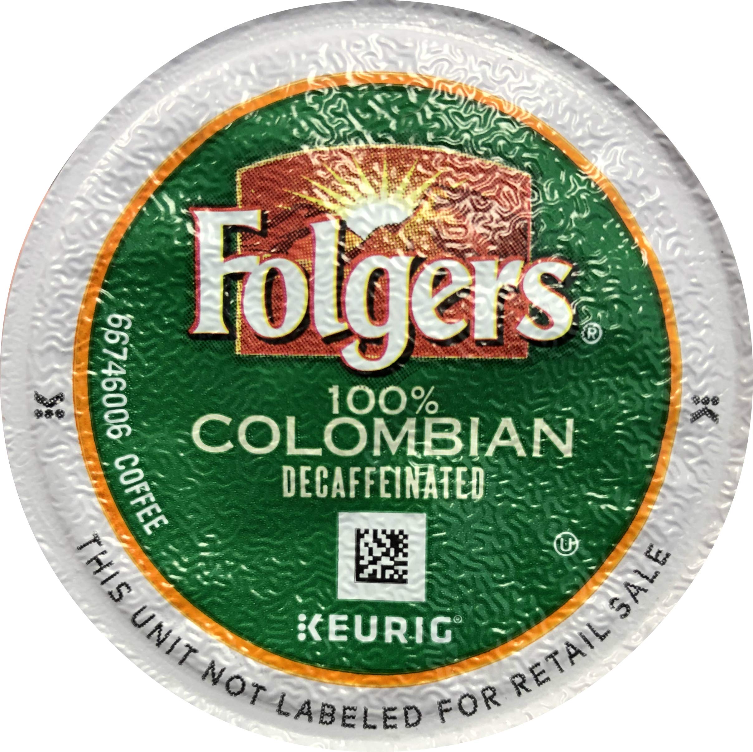 Folgers 100% Colombian Decaffeinated Coffee Pods for Keurig K-Cup Brewers - 96 Count Single Serve K-Cups | Perfect for Home & Office Coffee Makers