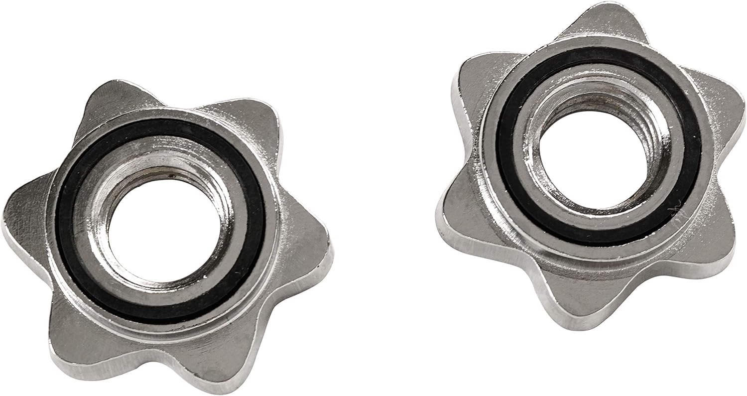 Sunny Health & Fitness 14-Inch Threaded Chrome Dumbbell Bar Pair - STDBH-14 | Weight Lifting Equipment for Home Gym & Strength Training