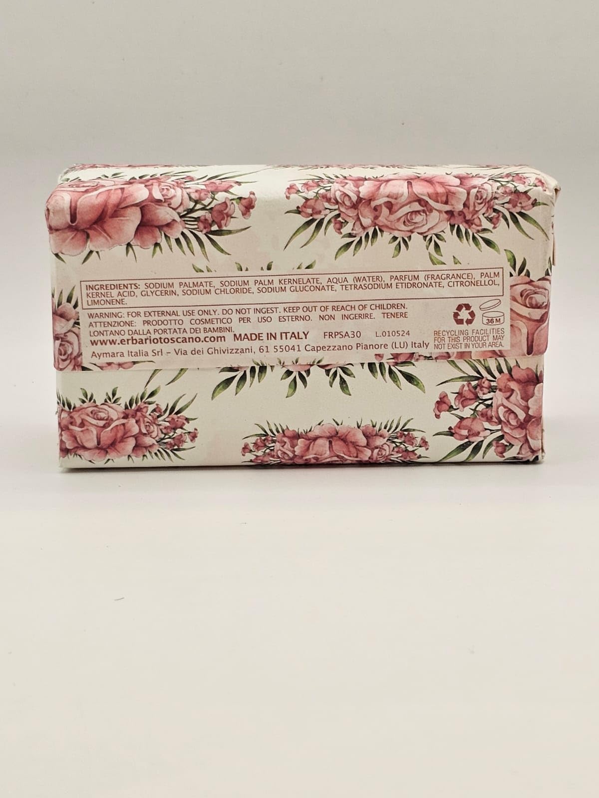 Italian Rose & Peony Soothing Soap Bar - 10.5 oz Handmade Luxury Soap for Sensitive Skin - Perfect for Spa, Bath & Gift Giving