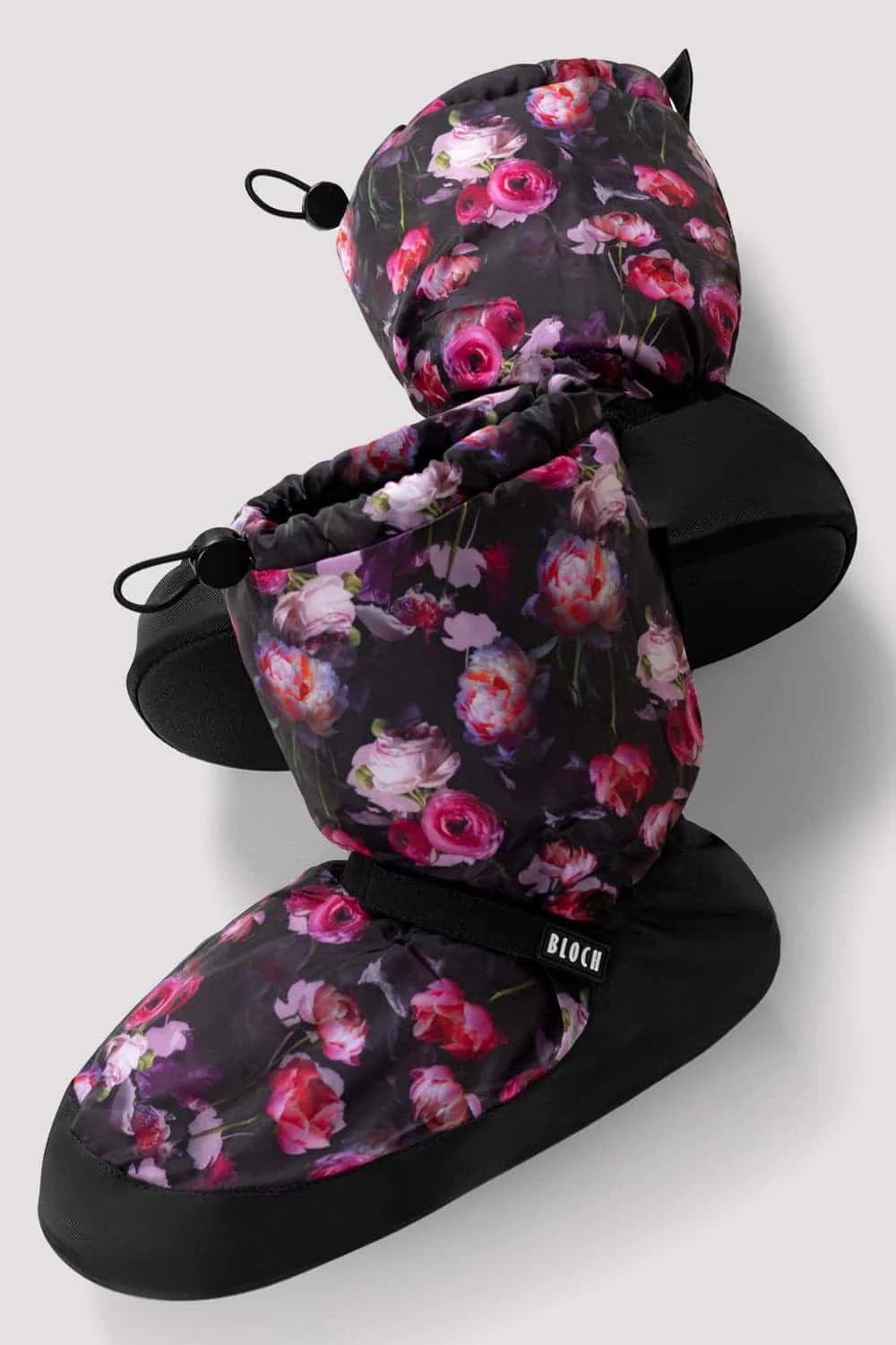 Floral Print Warm Up Booties for Women - Cozy Indoor/Outdoor Slippers with Non-Slip Sole - Perfect for Home, Yoga, and Relaxation