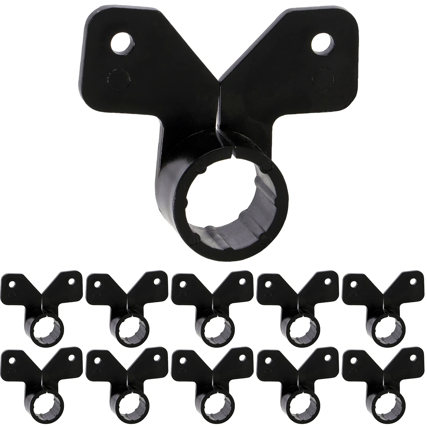 10 Pack PEX 1 Inch Butterfly Style Suspension Clamps - Heavy Duty Hard Plastic Pipe Hangers for Plumbing, HVAC, and PEX Tubing Systems - Gray Color (PXBUTT001-10)
