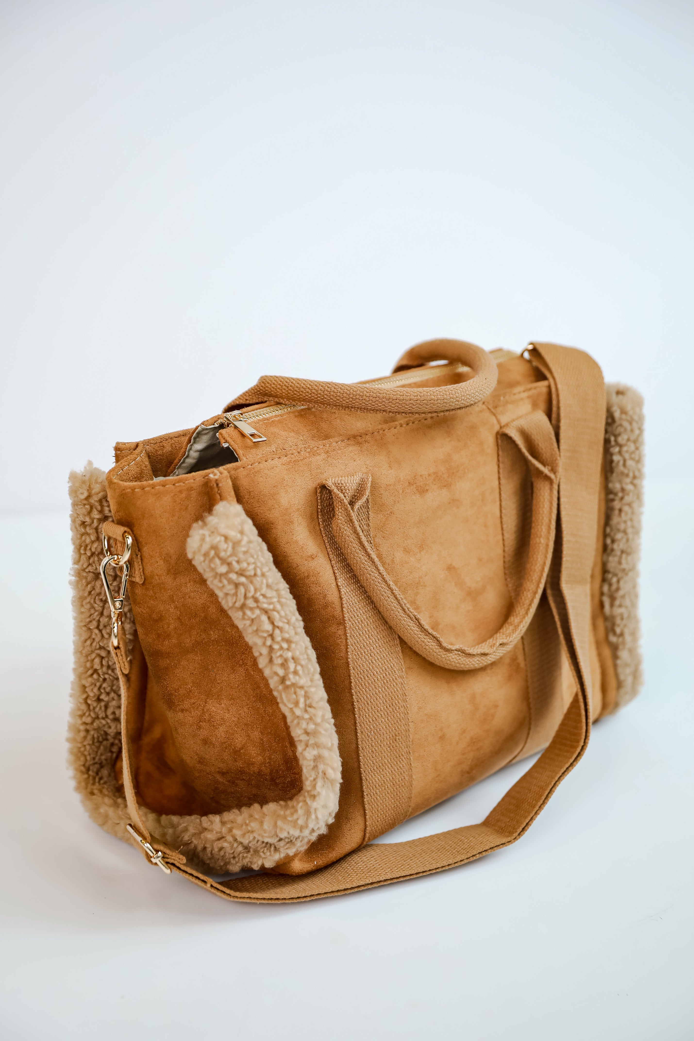 Stylish Brown Suede Crossbody Bag for Women - Fashionable & Comfortable Shoulder Purse - Perfect for Everyday Use, Travel, and Casual Outings
