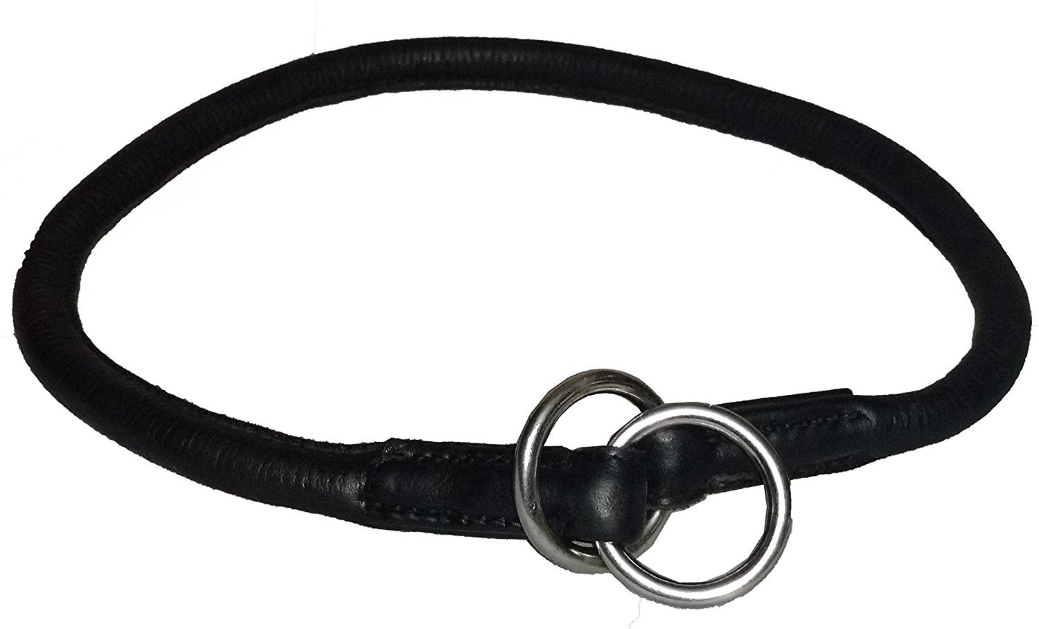 Premium Leather Choke Dog Collar for Large Dogs - Durable & Adjustable Black Training Collar for Obedience & Behavior Control - Perfect for Walking, Training & Outdoor Activities