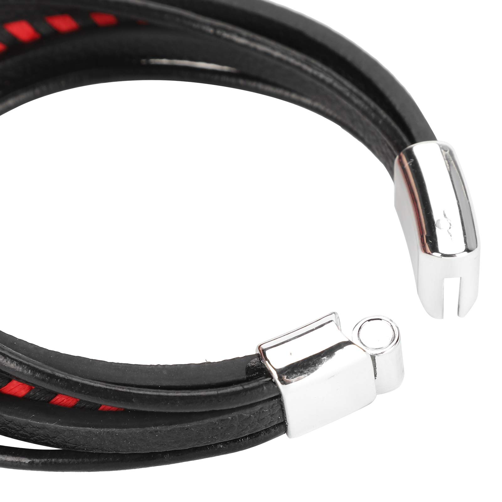 **Braided Magnetic Buckle Bracelet for Couples - Retro Fashion PU Leather Bracelets, Simple & Versatile Unisex Design, Comfortable & Safe Gift for Anniversary, Valentine's Day (Perfect for Date Nights & Special Occasions)**