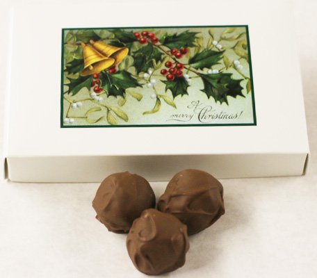 Scott's Cakes Milk Chocolate Peanut Butter Fudge Truffles - 8 oz. Holiday Gift Box | Premium Chocolate Candy for Christmas Gifts, Party Favors & Dessert Treats