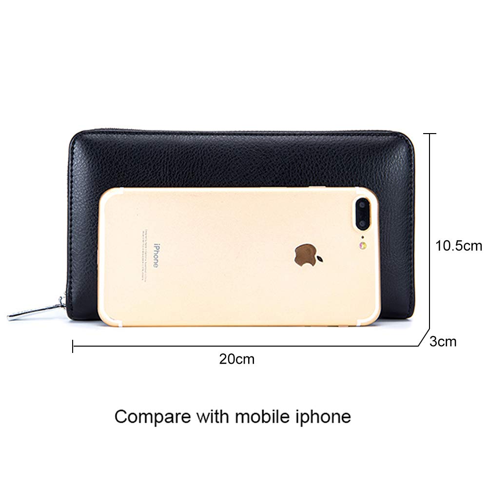 RFID Blocking Leather Wallet for Women - 36 Slots Large Capacity for Travel & Daily Use