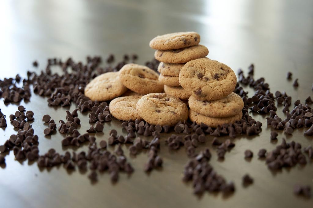 Alice's Sweet Tooth Gluten-Free Vegan Chocolate Chip Cookie Bites - Crunchy Mini Cookies, Plant-Based, Dairy-Free, Grain-Free, Soy-Free, Kosher Snack - 5.5oz Pack - Perfect for School Lunches, Office Snacks & Healthy Desserts