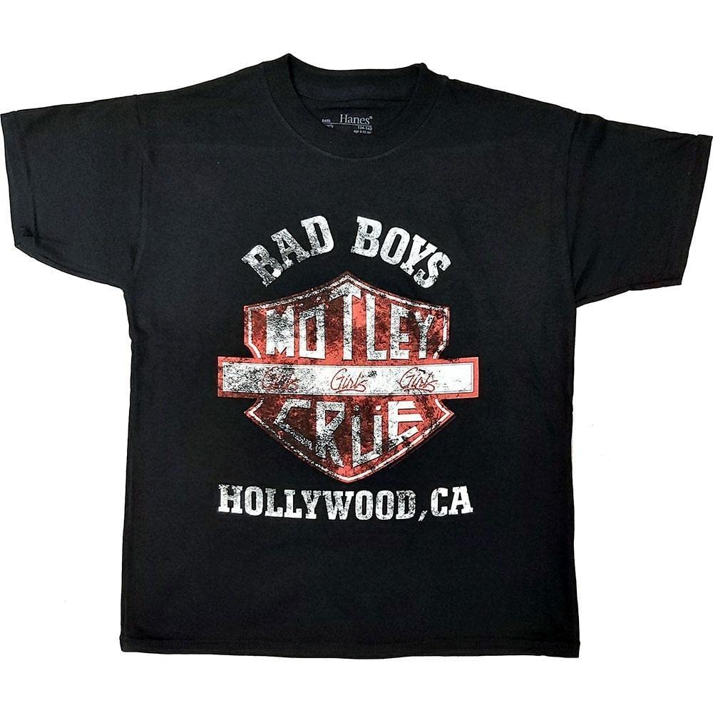 Motley Crue Boys' BBOH Graphic T-Shirt - Black Cotton Tee for Kids - Perfect for Concerts, School & Casual Wear