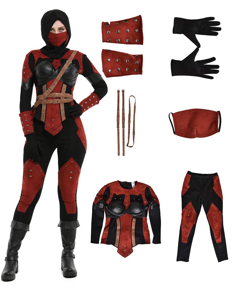 Dark Assassin Costume for Women - Full Cosplay Set with Hood | Halloween, Cosplay, LARP & Themed Party Outfit
