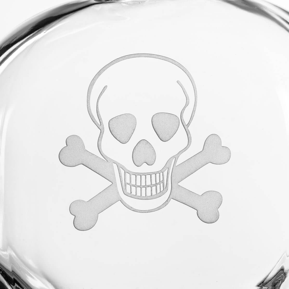 Premium Skull and Crossbones Whiskey Decanter Set with 2 Rocks Glasses - 3-Piece Barware Gift for Men, Bourbon Scotch Drink Accessories - Perfect for Home Bars, Man Caves & Whiskey Lovers