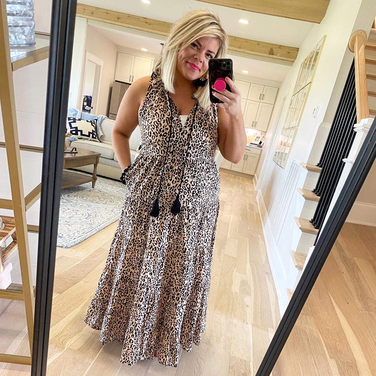 Mud Pie Women's Eason Maxi Dress - Flowy Long Summer Dress with Pockets, Boho Chic Style for Beach, Vacation & Casual Wear